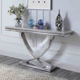 Wettingen Glam Faux Marble Coffee, End & Sofa Tables - Sofa Table