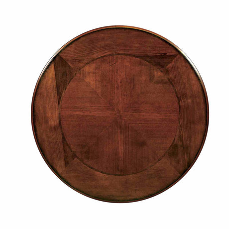 May Traditional Occasional Tables with Glass Top & Scroll Legs - Coffee, End, Sofa & Side Table in Brown Cherry – Brown, view 8