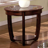 Crystal Falls Transitional Occasional Tables with Beveled Glass Top - End Table
