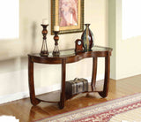 Crystal Falls Transitional Occasional Tables with Beveled Glass Top - Sofa Table