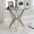 Alvise Contemporary Champagne End Table