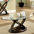 Atwood II Contemporary Glass Top Coffee, End & Sofa Tables - Coffee Table