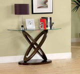 Atwood II Contemporary Glass Top Coffee, End & Sofa Tables - Sofa Table