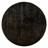 Carrie Transitional Round Coffee & End Table with Open Shelf - Antique Black – Black, view 4