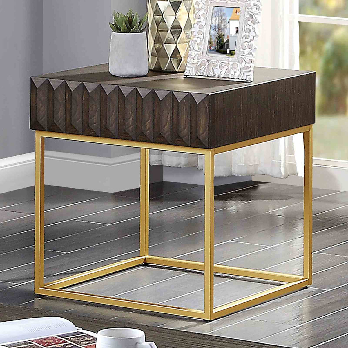 Augsburg Contemporary Two-Tone End & Side Tables - End Table
