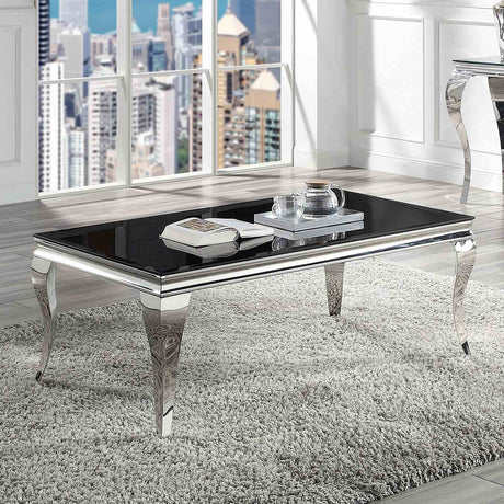 Wetzikon Glam Stainless Steel & Glass Occasional Tables - Coffee Table