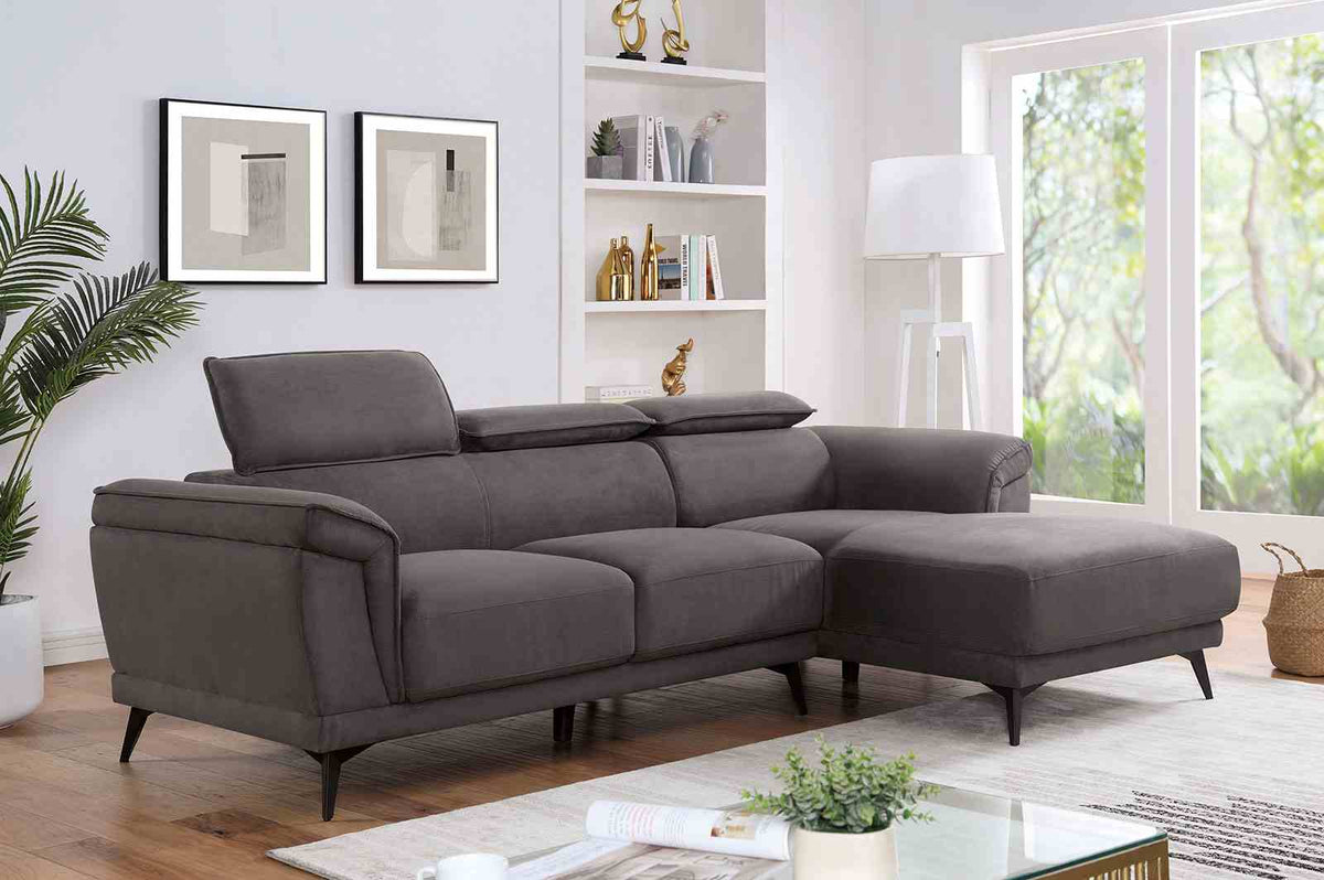 Napanee Contemporary Right-Chaise Sectional & Armless Chaise Chair - Sectional