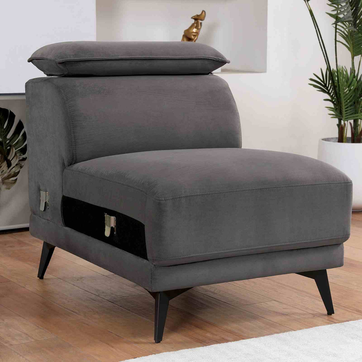 Napanee Contemporary Right-Chaise Sectional & Armless Chaise Chair - Armless Chaise Chair