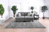 Lowry Transitional Chenille Sectional, Ottoman & Armless Chair - Gray, Pillows Included – Gray, view 6