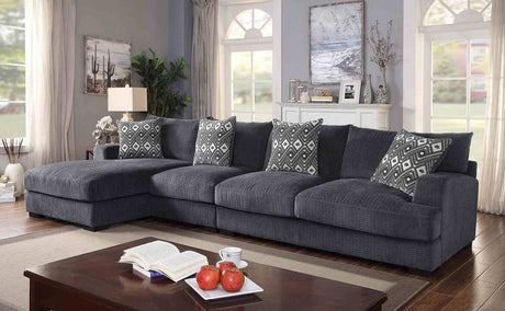 Kaylee Modular Chenille Sectional - Large L-Shaped Sectional - Left Chaise