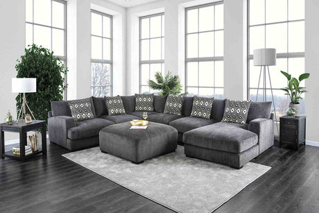 Kaylee Modular Chenille Sectional - U-Shaped Sectional - Right Chaise
