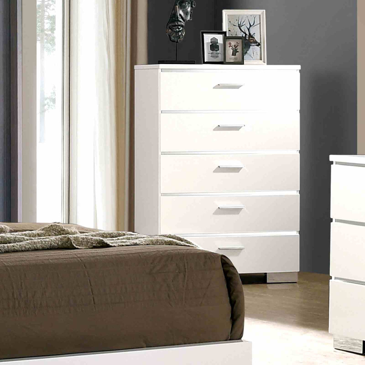 Malte Contemporary LED Platform Bed & Bedroom Collection - Chest