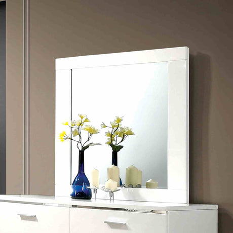 Malte Contemporary LED Platform Bed & Bedroom Collection - Mirror