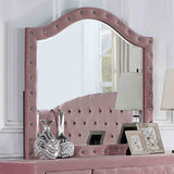 Zohar Glam Velvet Wingback Bed & Youth Bedroom Collection - Mirror