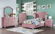 Zohar Glam Velvet Wingback Bed & Youth Bedroom Collection - Twin Bed Only