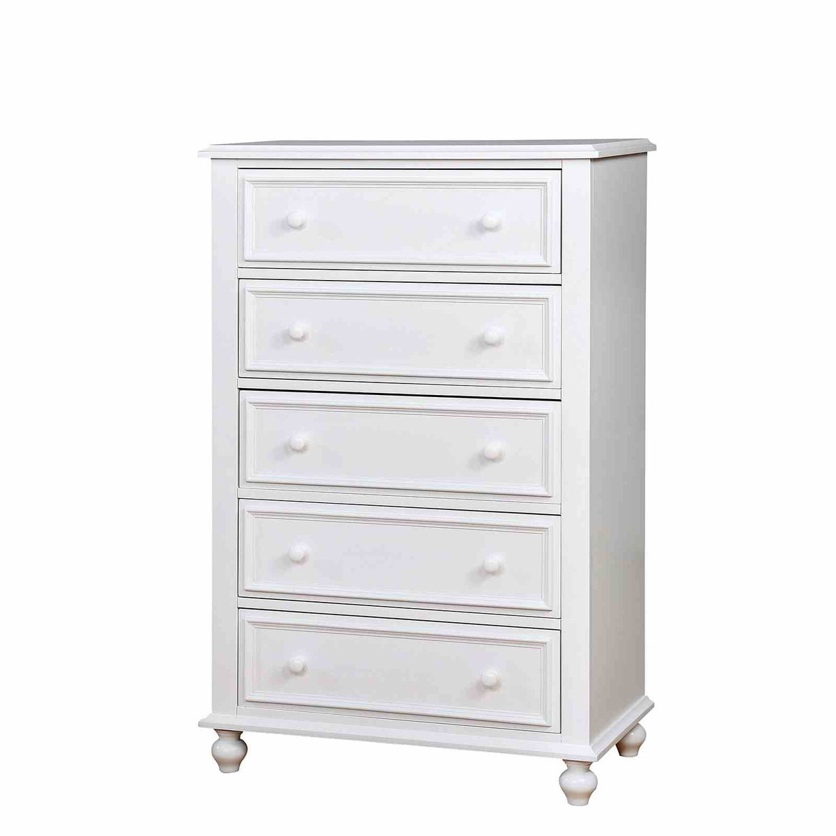 Olivia Camelback Upholstered Youth Bed, Bedroom Set & Case Pieces - Button-Tufted Leatherette with Turned Legs in White – White, view 12
