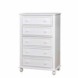 Olivia Camelback Upholstered Youth Bed, Bedroom Set & Case Pieces - Button-Tufted Leatherette with Turned Legs in White – White, view 12