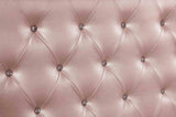 Ariston Glam Rose Gold Upholstered Bed, Youth Bedroom Set & Case Pieces - Crystal Button Tufting & Mirror Trim – Gold & Pink, view 12