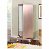 Ariston Glam Rose Gold Upholstered Bed, Youth Bedroom Set & Case Pieces - Crystal Button Tufting & Mirror Trim – Gold & Pink, view 16
