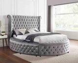 Sansom Glam Wingback Storage Bed & Bedroom Set - Queen Bed Only