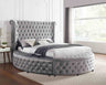 Sansom Glam Wingback Storage Bed & Bedroom Set - Queen Bed Only