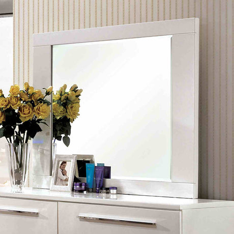 Clementine Contemporary Upholstered LED Bed & Bedroom Collection - Mirror