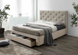 Sybella Upholstered Storage Bed with Button Tufted Headboard - Twin