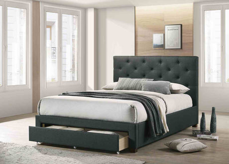 Sybella Upholstered Storage Bed with Button Tufted Headboard - Twin