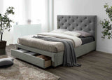 Sybella Upholstered Storage Bed with Button Tufted Headboard - Twin