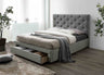 Sybella Upholstered Storage Bed with Button Tufted Headboard - Twin