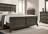 Houston Traditional Queen Panel Bed & Bedroom Collection - Dresser, Mirror, Chest & Nightstand with Crown Molding in Gray – Gray, view 6