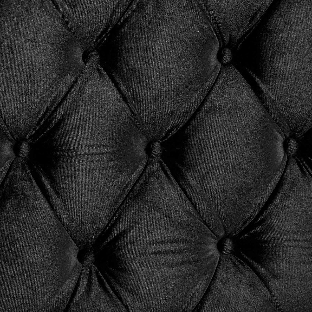Stefania Glam Upholstered Platform Bed & Bedroom Set - Oversized Deep Button Tufted Headboard in Black or Gray – Black & Gray, view 4
