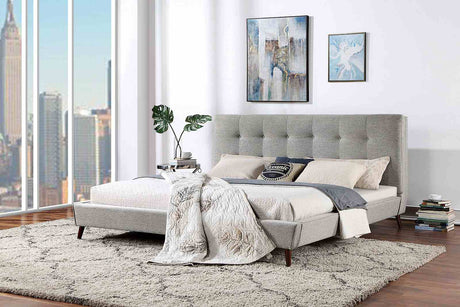Leomin Mid-Century Modern Upholstered Platform Bed - Full