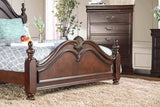 Mandura Traditional Low Post Bed & Bedroom Collection - Dresser, Chest, Nightstand & Mirror with Intricate Accents in Cherry – Brown, view 8