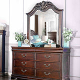Mandura Traditional Low Post Bed & Bedroom Collection - Dresser, Chest, Nightstand & Mirror with Intricate Accents in Cherry – Brown, view 10