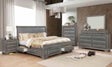 Katherine Transitional Queen Storage Bedroom Set - 4pcs- Queen Bed + Dresser + Mirror + Nightstand