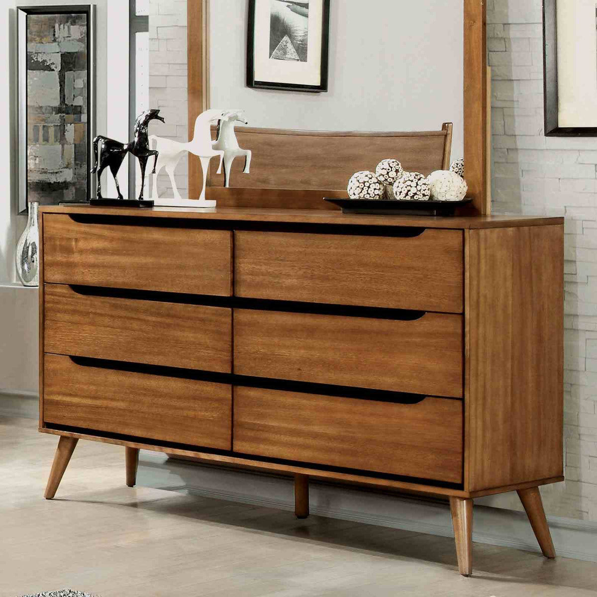Lennart Mid-Century Modern Bed & Bedroom Collection - Dresser