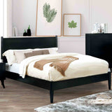 Lennart Mid-Century Modern Bed & Bedroom Collection - Round Tapered Legs & Recessed Handles in Oak, Gray, Black or White – Natural & Brown, view 18