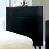 Lennart II Mid-Century Modern Platform Bed, Bedroom Set & Case Pieces - Round Tapered Legs in Black or White – Black & White, view 20