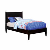 Lennart II Mid-Century Modern Platform Bed, Bedroom Set & Case Pieces - Round Tapered Legs in Black or White – Black & White, view 15