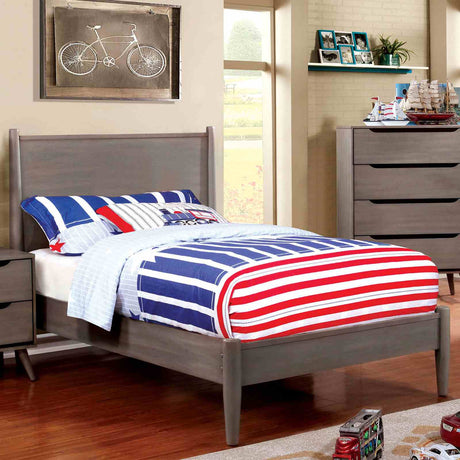 Lennart Mid-Century Modern Bed & Bedroom Collection - Twin Bed Only