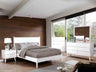 Lennart Mid-Century Modern Bed & Bedroom Collection - 4pcs- Twin Bed + Dresser + Mirror + Nightstand
