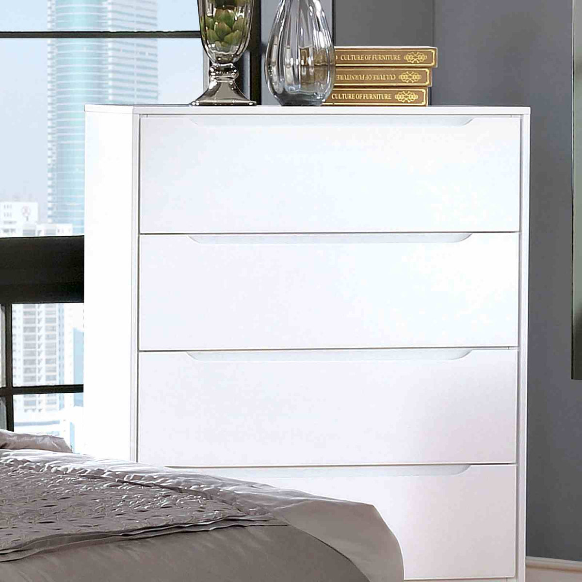 Lennart II Mid-Century Modern Platform Bed, Bedroom Set & Case Pieces - Chest