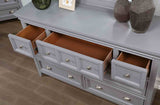 Castlile Transitional Storage Bed & Bedroom Collection - Underbed Drawers, Crown Molding & USB Nightstand in Gray – Gray, view 9