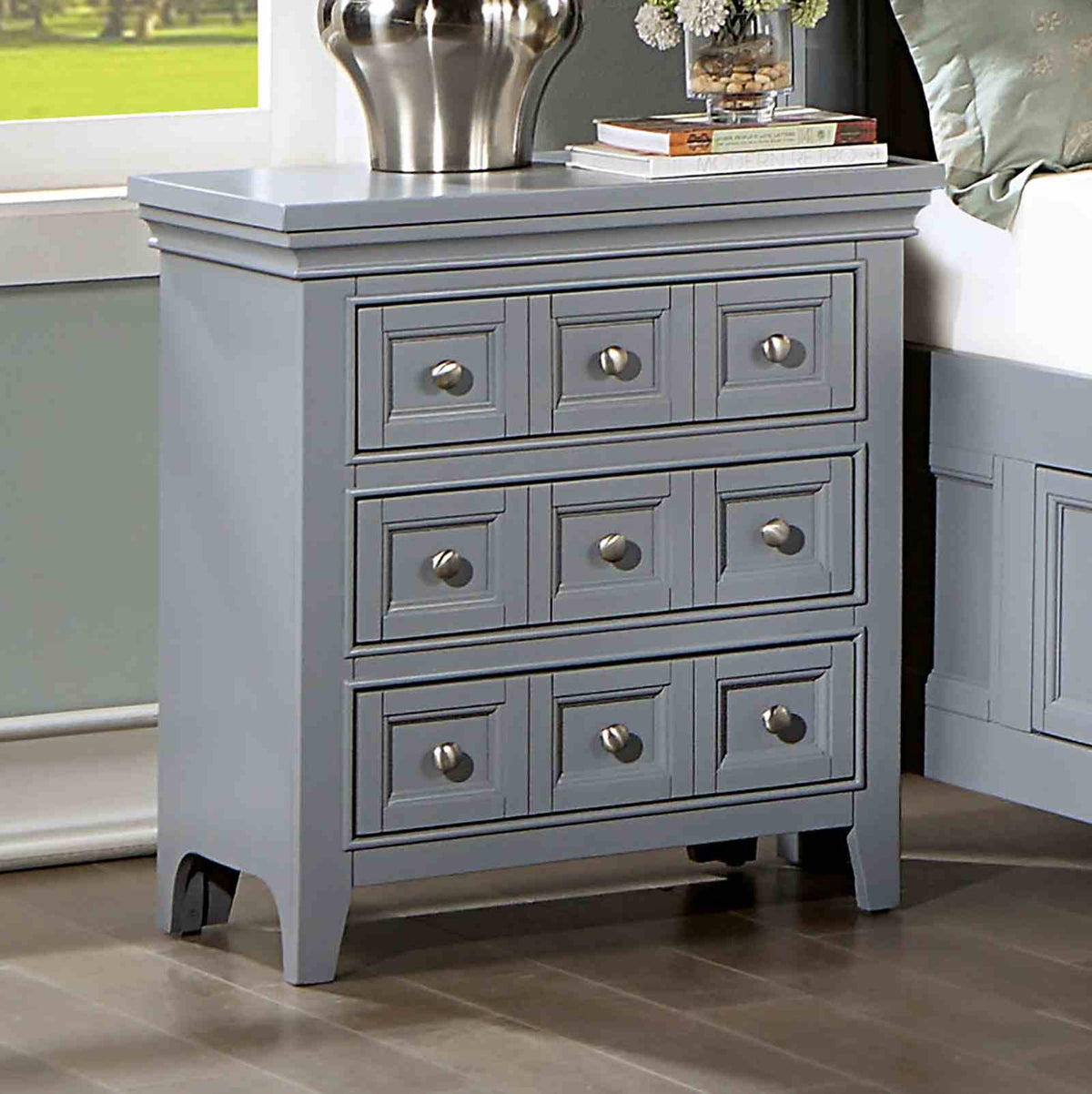 Castlile Transitional Storage Bed & Bedroom Collection - Nightstand with USB