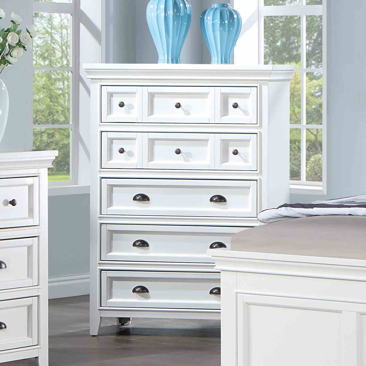 Castile Transitional Storage Platform Bed, Bedroom Set & Case Pieces - Chest