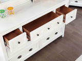 Castile Transitional Storage Platform Bed, Bedroom Set & Case Pieces - Side Rail Drawers & Crown Molding in White – White, view 9