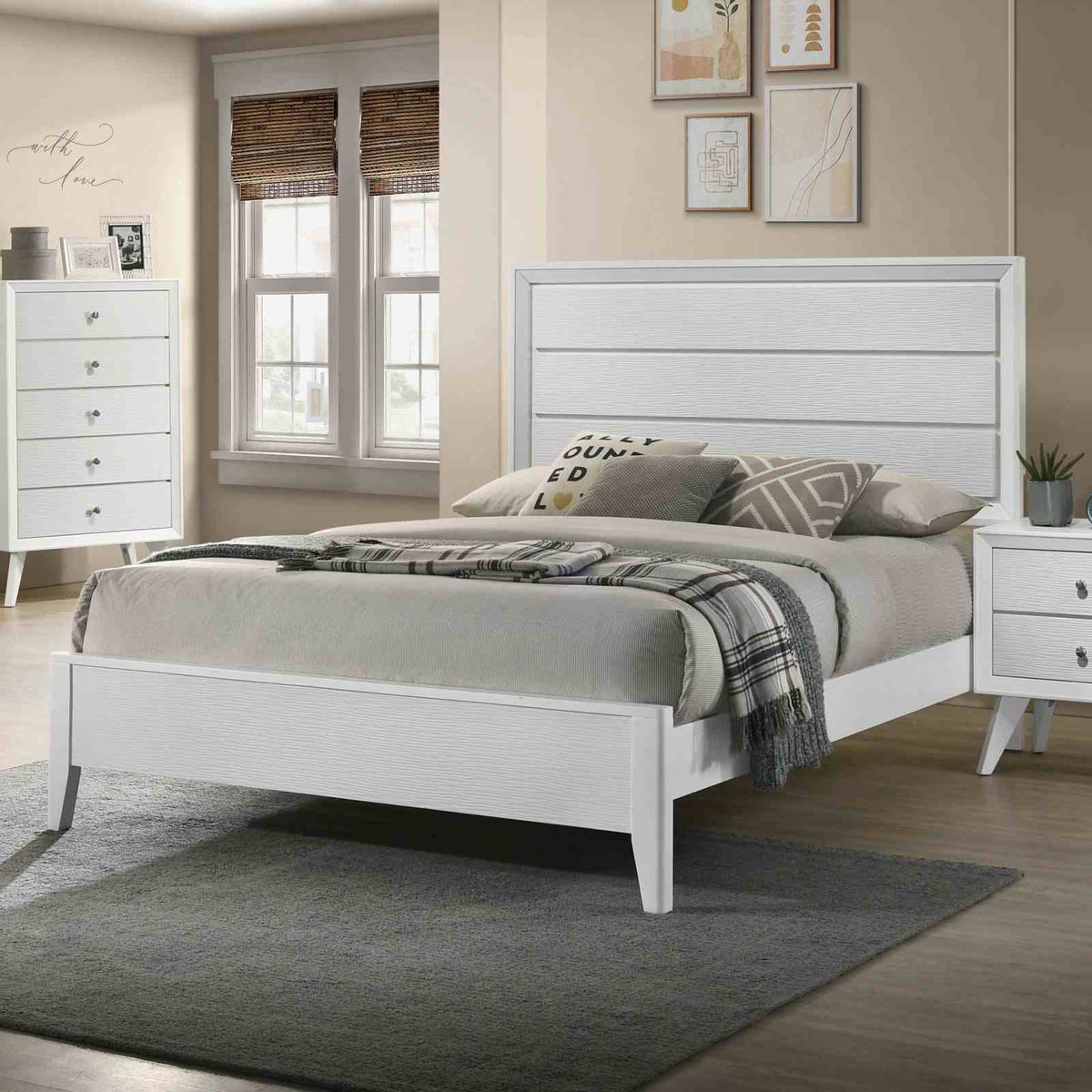Dortmund Contemporary Bed, Bedroom Set & Case Pieces - Queen Bed Only