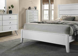 Dortmund Contemporary Bed, Bedroom Set & Case Pieces - Wave Texture & Mitered Corners in White – White, view 7