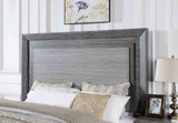 Raiden Transitional LED Bed, Bedroom Set & Case Pieces - Illuminated Headboard & USB Nightstands in Gray – Gray, view 7
